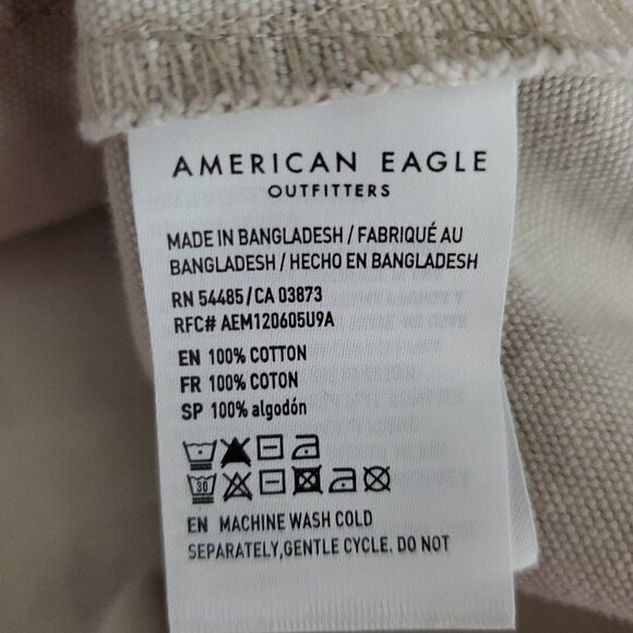 ❤️414 American Eagle Outfitters Oversize Button Up Tan Camouflage Shirt Jacket - Picture 4 of 9